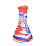 8" Silicone Beaker Water Pipe - Americana