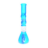 12" Singe Perc Double Zig Zag Painted Water Pipe - Blue