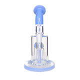 10" Water Pipe with 6 Arm Bent Mouthpiece - Blue