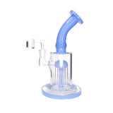 10" Water Pipe with 6 Arm Bent Mouthpiece - Blue
