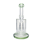 9" Wide Body Bent Mouthpiece Water Pipe with Slitted Dome Perc - Green