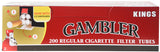 Gambler Regular Cigarette Tubes - 100mm or King Size