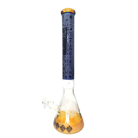  XD-131 Hipster Hieroglyph Water Pipe - Yellow