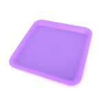 Silicone rolling tray in purple side view