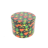 4 Part 50mm Grinder with Wrapped Design Wrapped - Hearts and Skulls