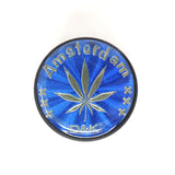 3 Part 50mm Grinder with Amsterdam Logo - Big Leaf