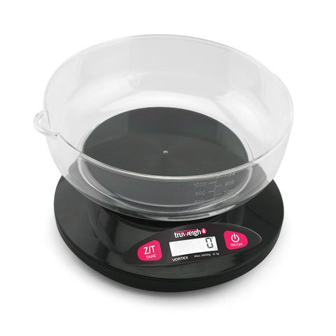 Truweigh Vortex Digital Bowl Scale - 5000g x 1g - Black