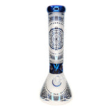 14" Frosted Electroplated Water Pipe - Blue