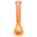 14in KT115-1 Electroplated Colored Glass with Ice Pinch - Orange