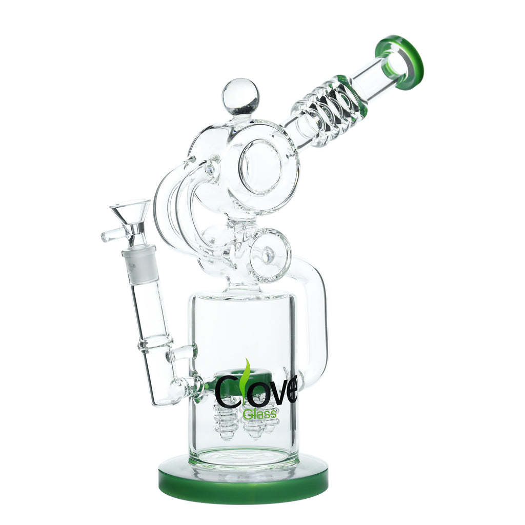 18.5 Recycler Style Donut Percolator Glass Water Pipe — Smokerolla®