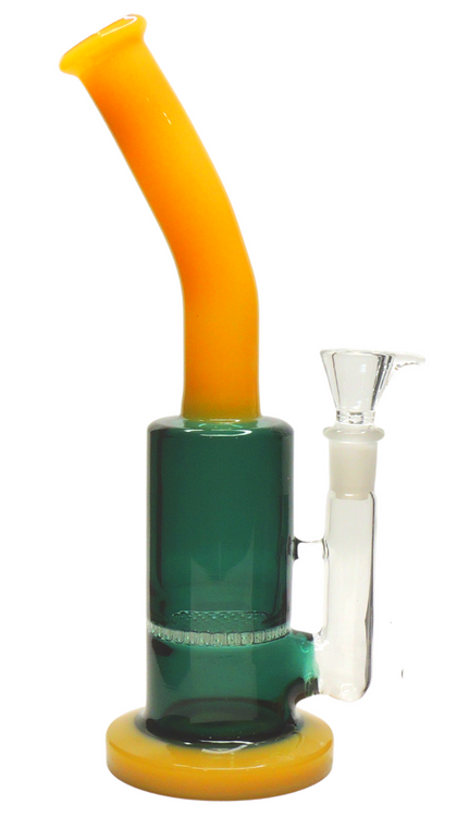 10" Color Glass Water Pipe with Honeycomb Perc