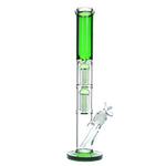 18" Double 8 Arm Color Straight Tube - Green