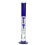 18" Double 8 Arm Color Straight Tube - Blue