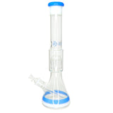 18" 8 Arm Tree Color Rings Beaker - Cobalt Blue