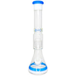 18" 8 Arm Tree Color Rings Beaker - Cobalt Blue
