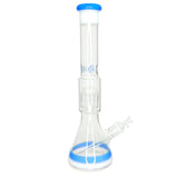 18" 8 Arm Tree Color Rings Beaker - Cobalt Blue