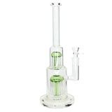 15" Double Stack 8 Arm Tree Water Pipe - Sea Green