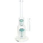 15" Double Stack 8 Arm Tree Water Pipe - Seafoam