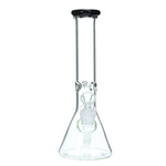 10" 38mm Glass Beaker with Diffused Down Stem - Black
