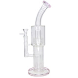 11.5in KR176 Double Matrix Water Pipe - Pink
