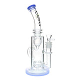 Clover Tyre Perc Classic Recycler Water Pipe - Blue
