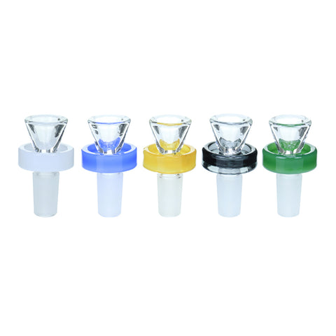 Color Ring Funnel Bowl - 14mm Male - Assorted Colors