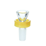 Color Ring Funnel Bowl - 14mm Male - Yellow