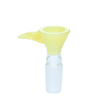 Color Funnel Bowl with Handle - 14mm Male - Yellow