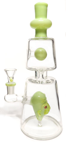 Double Joint Vase with Skull Perc Online Smoke Shop Online Head Shop Glass Water Pipe Rig