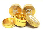 50mm 3 pc. Grinder - Gold Herb Grinder Online Smoke Shop Online Head Shop