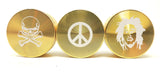 50mm 3 pc. Grinder - Gold Herb Grinder Online Smoke Shop Online Head Shop