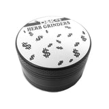 40mm White & Black 3 Part Grinder - Money Herb Grinder Online Smoke Shop Online Head Shop