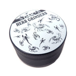 50mm White & Black 3 Part Grinder - Scorpion Herb Grinder Online Smoke Shop Online Head Shop