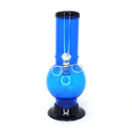 Acrylic Pull Slide Water Pipe 9" Bubble Base (2" Diameter) - Assorted Colors